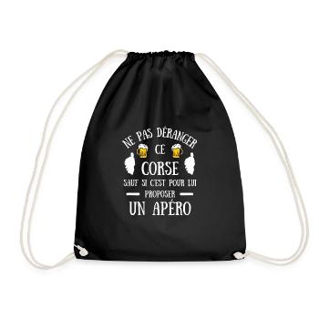 corse apéro humour corsica homme idée cadeau drole - Sac de sport léger - noir - Devant