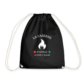 la caserne m'appelle humour pompier homme cadeau - Sac de sport léger - noir - Devant