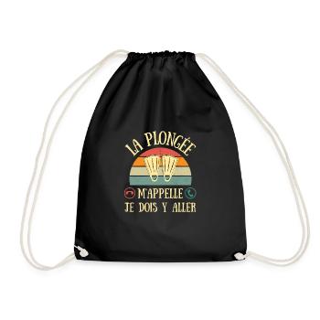 la plongée m'appelle humour plongeur homme cadeau - Sac de sport léger - noir - Devant
