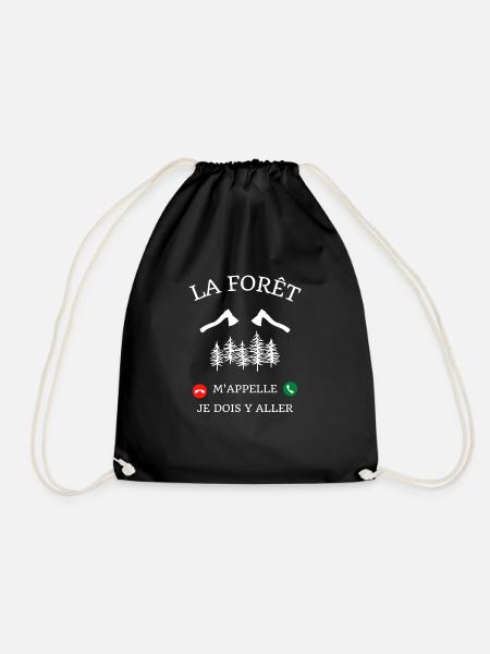 la foret m'appelle humour bucheron homme cadeau - Sac de sport léger - noir