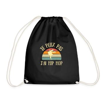 je peux pas j'ai hip hop homme humour breakdance - Sac de sport léger - noir - Devant