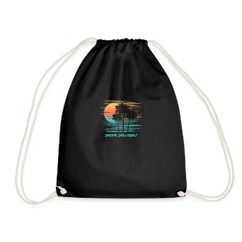 Pacific Palisades California Stilvolles Souvenir - Turnbeutel - Schwarz - Vorne