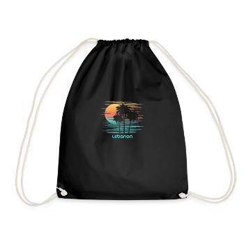 Lebanon Stylish Souvenir Vacation - Drawstring Bag - black - Front