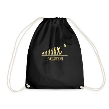 évolution chasse homme humour chasseur canard - Sac de sport léger - noir - Devant