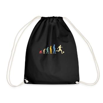 Évolution foot homme humour football idée cadeau - Sac de sport léger - noir - Devant