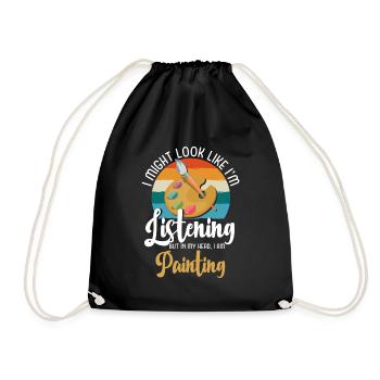 Painter Color Roller Color - Drawstring Bag - black - Front