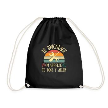 bricolage m'appelle homme humour bricoleur cadeau - Sac de sport léger - noir - Devant