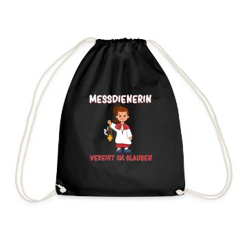 Messdiener Im Glauben Vereint - Turnbeutel - Schwarz - Vorne