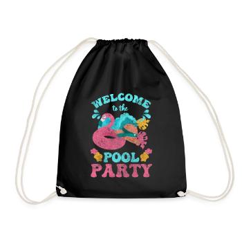 Pool Celebrations Recreation Alcohol - Drawstring Bag - black - Front