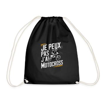 Je Peux Pas J ai Motocross Homme Humour Enduro - Sac de sport léger - noir - Devant