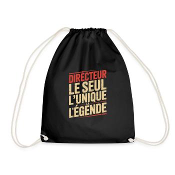 directeur le seul homme humour humoristique drole - Sac de sport léger - noir - Devant