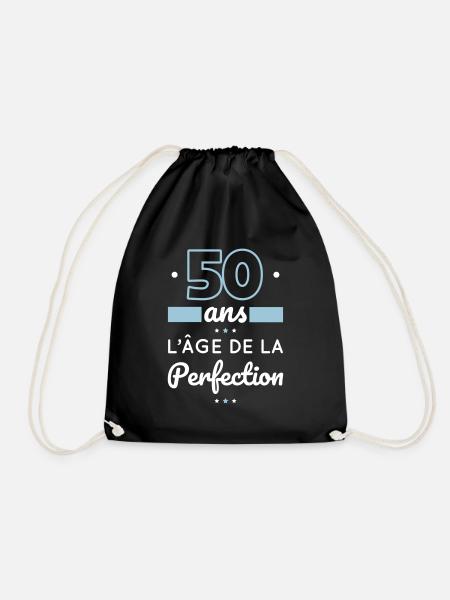 Anniversaire 50 ans - 50 ans âge de la perfection - Sac de sport léger - noir