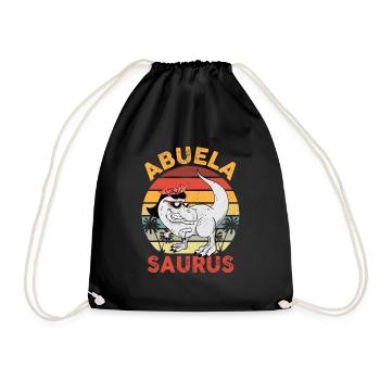 Abuela Saurus Funny Dinosaur Lover Mothers Day - Drawstring Bag - black - Front