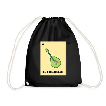 El Avocadolon Jeux de cartes de guitare mexicaine - Sac de sport léger - noir - Devant