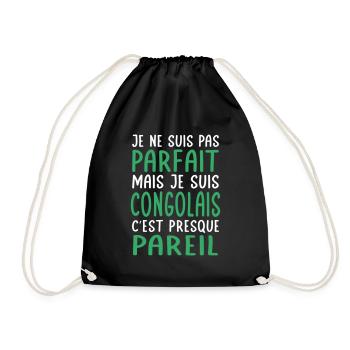 Je ne suis pas parfait mais je suis Congolais - Sac de sport léger - noir - Devant