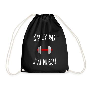 J'peux pas j'ai muscu - Sac de sport léger - noir - Devant