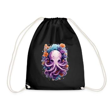 Sweet Squid - Drawstring Bag - black - Front