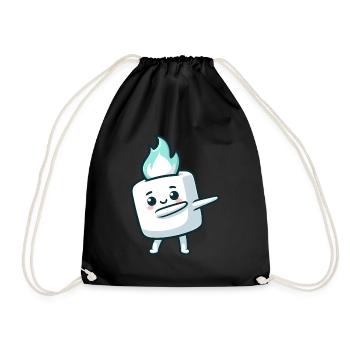 Süßer Marshmallow Dabbing Zucker Comic - Turnbeutel - Schwarz - Vorne