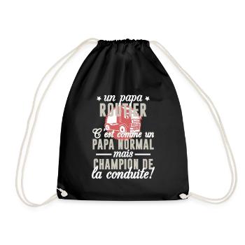 un papa ROUTIER - Sac de sport léger - noir - Devant