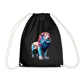 Lions polygonaux - Sac de sport léger - noir - Devant