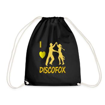 Discofox tanzen Discofox-Tänzer Tanzpaar Geschenk - Turnbeutel - Schwarz - Vorne