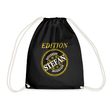Ich heiße Stefan ich bin Stefan limited edition - Turnbeutel - Schwarz - Vorne