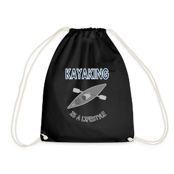 Le kayak est un poison de style de vie pour le rafting et l’aviron - Sac de sport léger - noir - Devant