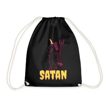 Licorne licorne mal Satan - Sac de sport léger - noir - Devant
