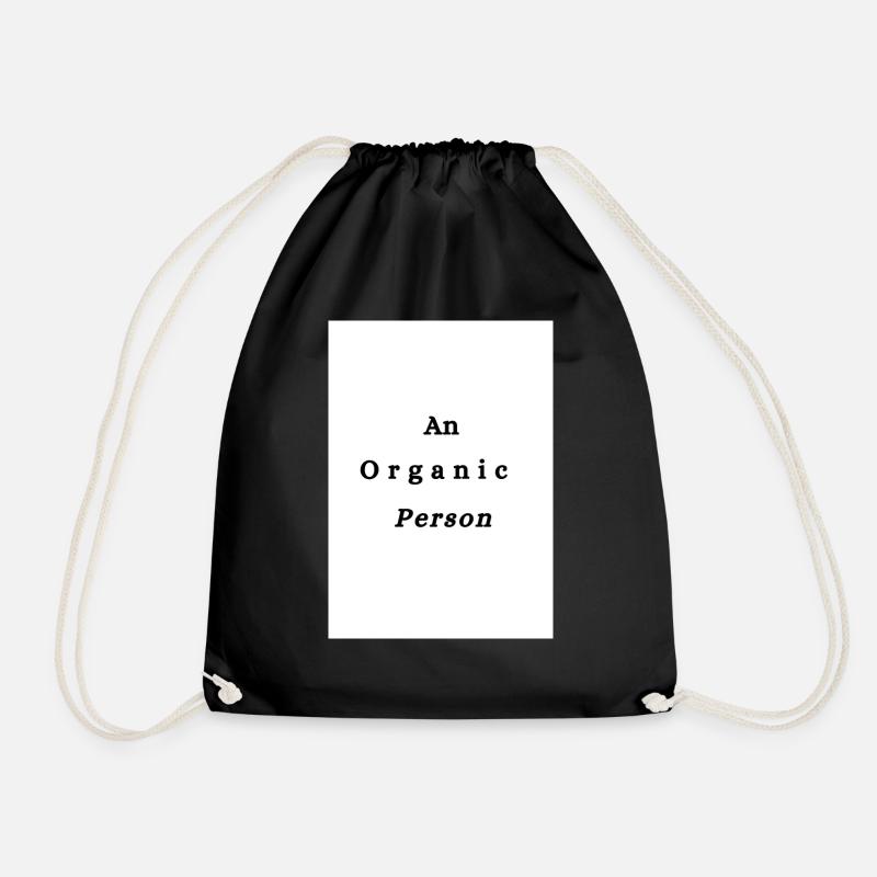 An Organic Person - Drawstring Bag - black