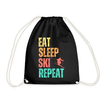 Manger dormir Ski Répéter - Sac de sport léger - noir - Devant
