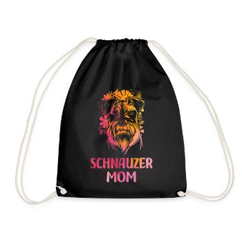 Schnauzer - Turnbeutel - Schwarz - Vorne