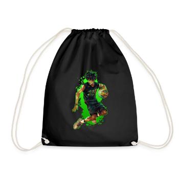 Joueur de basket-ball - Chemise d’anime - Sac de sport léger - noir - Devant