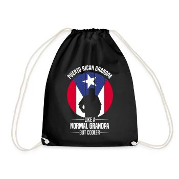 Puerto Rico Geschenkidee | Puerto Ricaner Heimat - Turnbeutel - Schwarz - Vorne