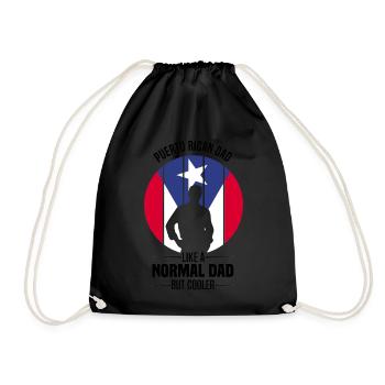 Puerto Rico Flagge | Puerto Ricaner Geschenkideen - Turnbeutel - Schwarz - Vorne