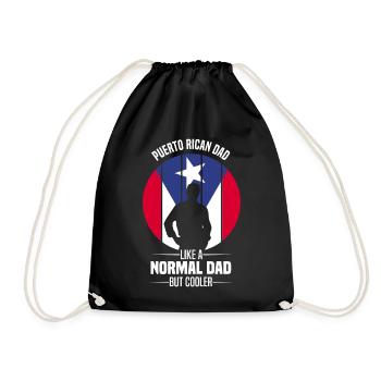 Puerto Rico Flagge | Puerto Ricaner Geschenkideen - Turnbeutel - Schwarz - Vorne
