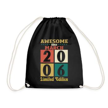 18e anniversaire cadeau mari génial mars 2006 - Sac de sport léger - noir - Devant