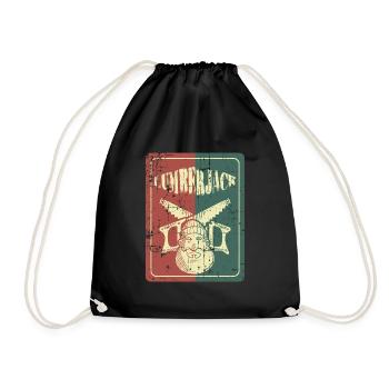 lumberjack - Drawstring Bag - black - Front
