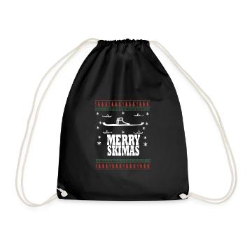 Ski de Noël moche - Sac de sport léger - noir - Devant
