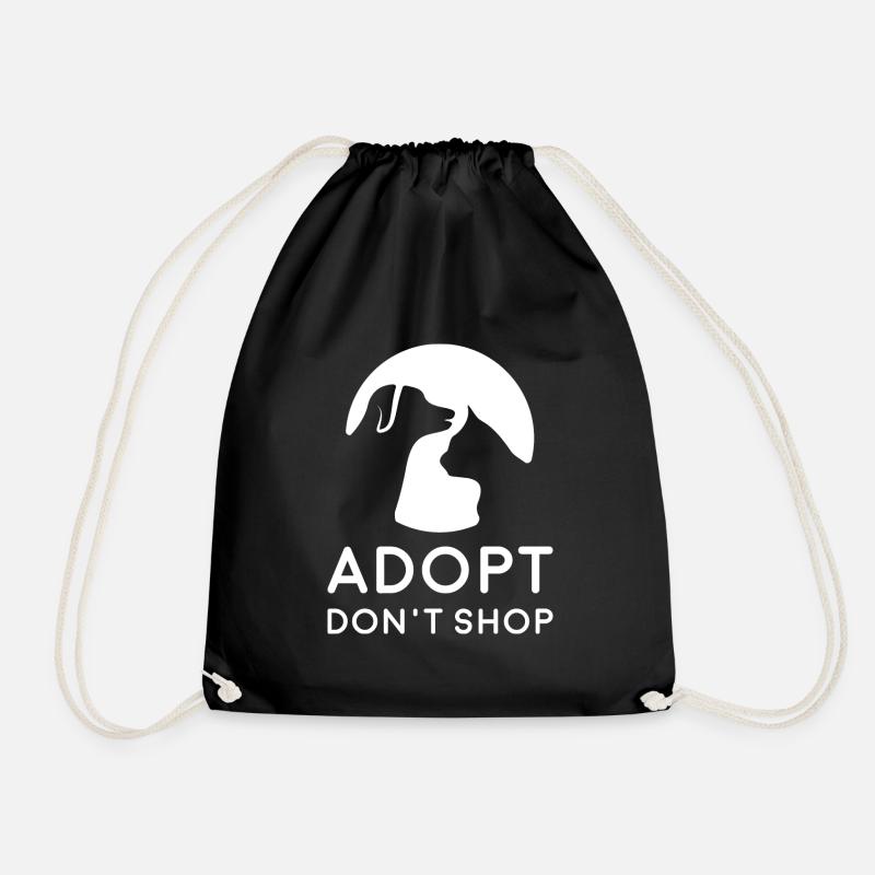 Adopt - dont shop I Tierretter - Turnbeutel - Schwarz