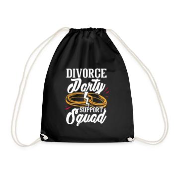 Recently Divorced - Supporting Divorce Party - Drawstring Bag - black - Front
