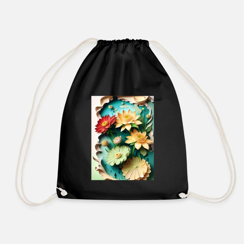 Floral 5 - Sac de sport léger - noir