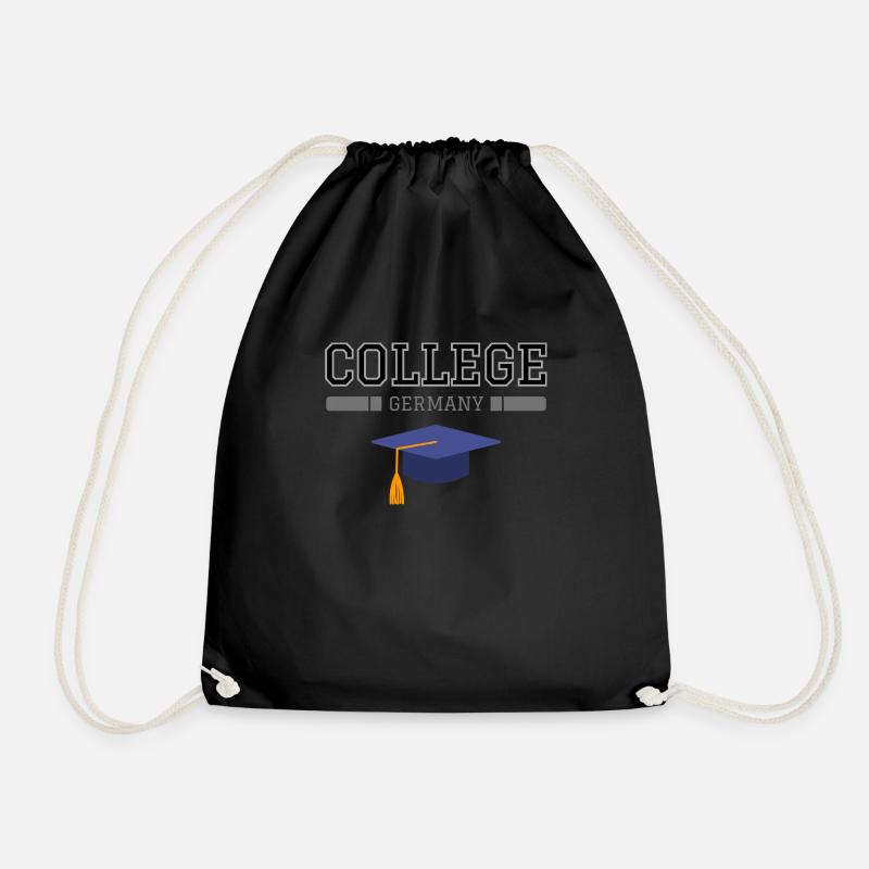College - Drawstring Bag - black