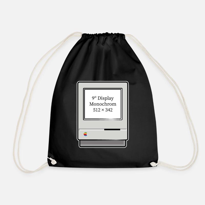 Computer Classic - alter Computer - Turnbeutel - Schwarz