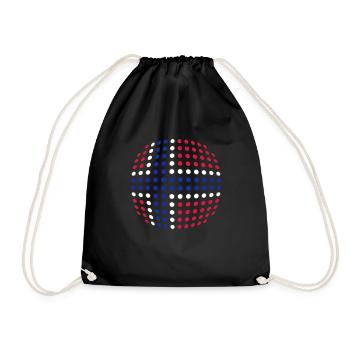 Norwegian Flag - Drawstring Bag - black - Front