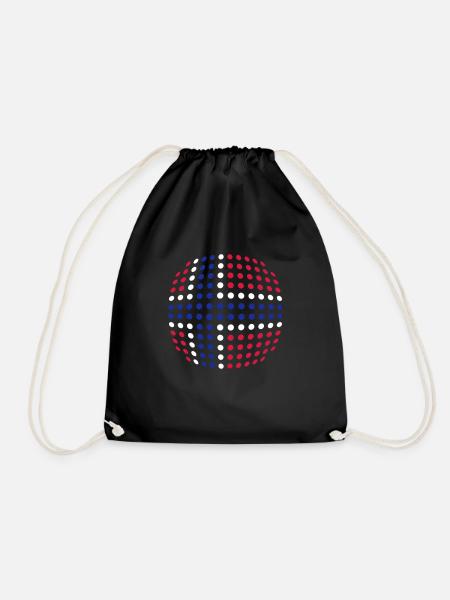 Norway flag (Dotted) - Turnbeutel - Schwarz