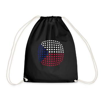 Czech Flag - Drawstring Bag - black - Front