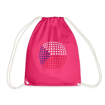 Czech flag (Dotted) - Turnbeutel - Fuchsia - Vorne