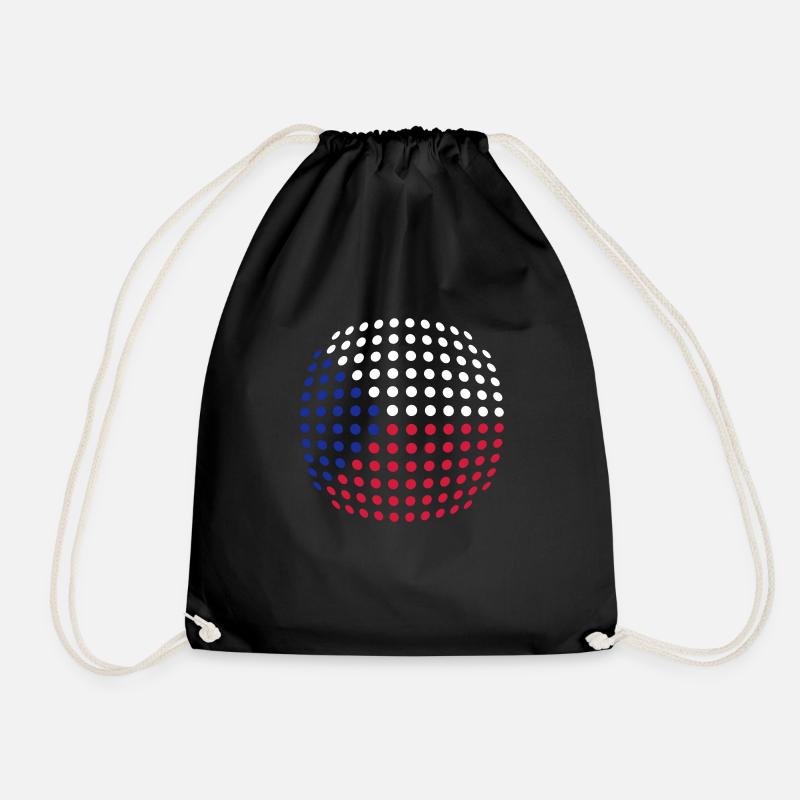 Czech flag (Dotted) - Turnbeutel - Schwarz