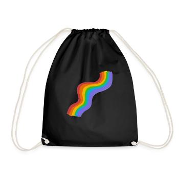 REGENBOGEN - Turnbeutel - Schwarz - Vorne
