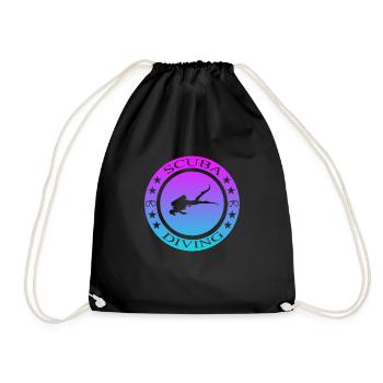 Scuba Diving tauchen - Turnbeutel - Schwarz - Vorne